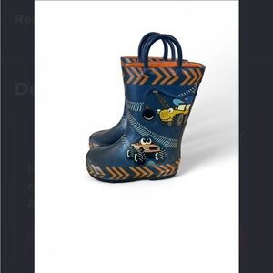 George Blue and Orange Kids Rain Boots